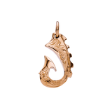 Fish hook Pendant Large 14K Gold (YG, PG, WG)