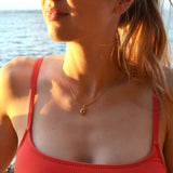 Moon Pendant Top 14K Gold with CZ