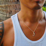 Fish hook Pendant Silver