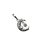 Moon Pendant Top 14K Gold with CZ