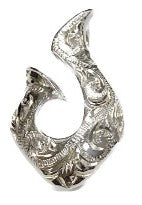 Fish Hook Pendant Silver