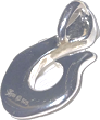 Fish Hook Pendant Silver