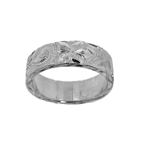 Old English Flat 6mm Ring Silver