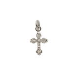 Mini Cross Pendant 14K Gold (YG, RG, WG) with Cubic Zirconia