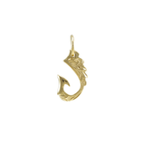 Fish hook Pendant Small 14K Gold (YG, RG, WG)