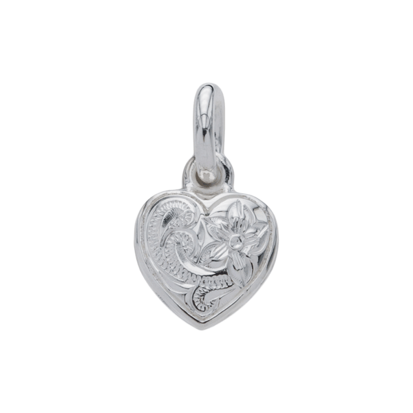 Barrel Heart Pendant Silver