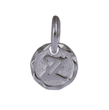 Old English Letter Initial Pendant 14K White Gold