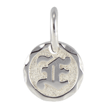 Old English Letter Initial Pendant Small Silver