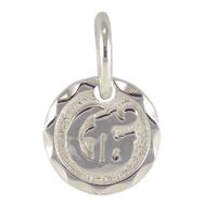 Old English Letter Initial Pendant Large Silver