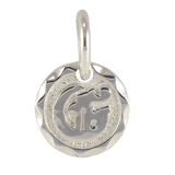 Old English Letter Initial Pendant Small Silver