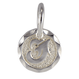 Old English Letter Initial Pendant Large Silver