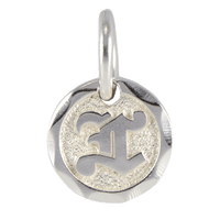 Old English Letter Initial Pendant Small Silver