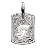 Initial Plate Pendant Silver