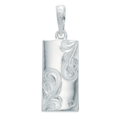 Vertical Plate Pendant with Cubic Zirconia