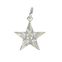 Star Pendant Silver with Cubic Zirconia