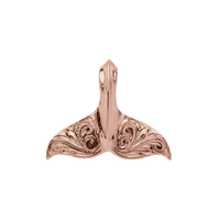 Whale Tail Pendant Medium 14K Gold (YG, RG, WG)