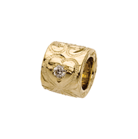 Tube Heart Pendant 14K Gold (YG, RG, WG) with Diamond