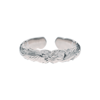 Toe Ring Old English Silver