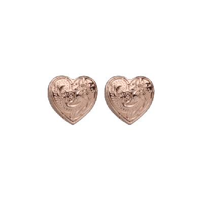 Heart Earrings Rose Gold