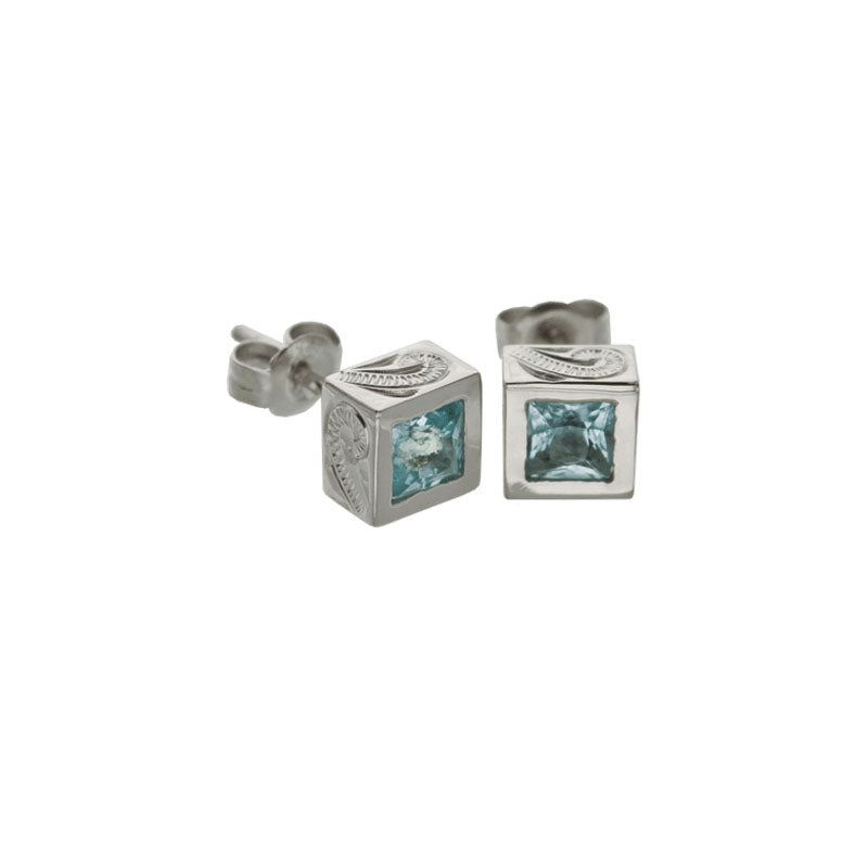 Load image into Gallery viewer, Topaz Earring White Gold
