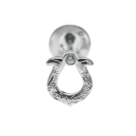 Load image into Gallery viewer, Horseshoe earrings White Gold
