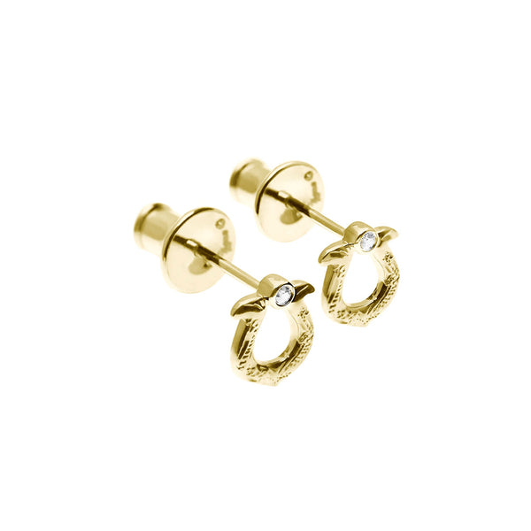 Horseshoe earrings Yellow Gold