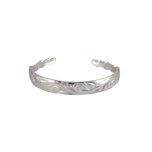 【Online Limited Item】 Stearling Silver Scroll Bangle Large