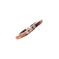 Calm Wave Ring 14K Rose Gold with Diamond