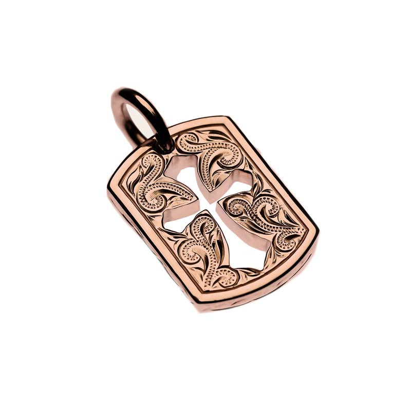 Load image into Gallery viewer, Square Cross Pendant Rose Gold

