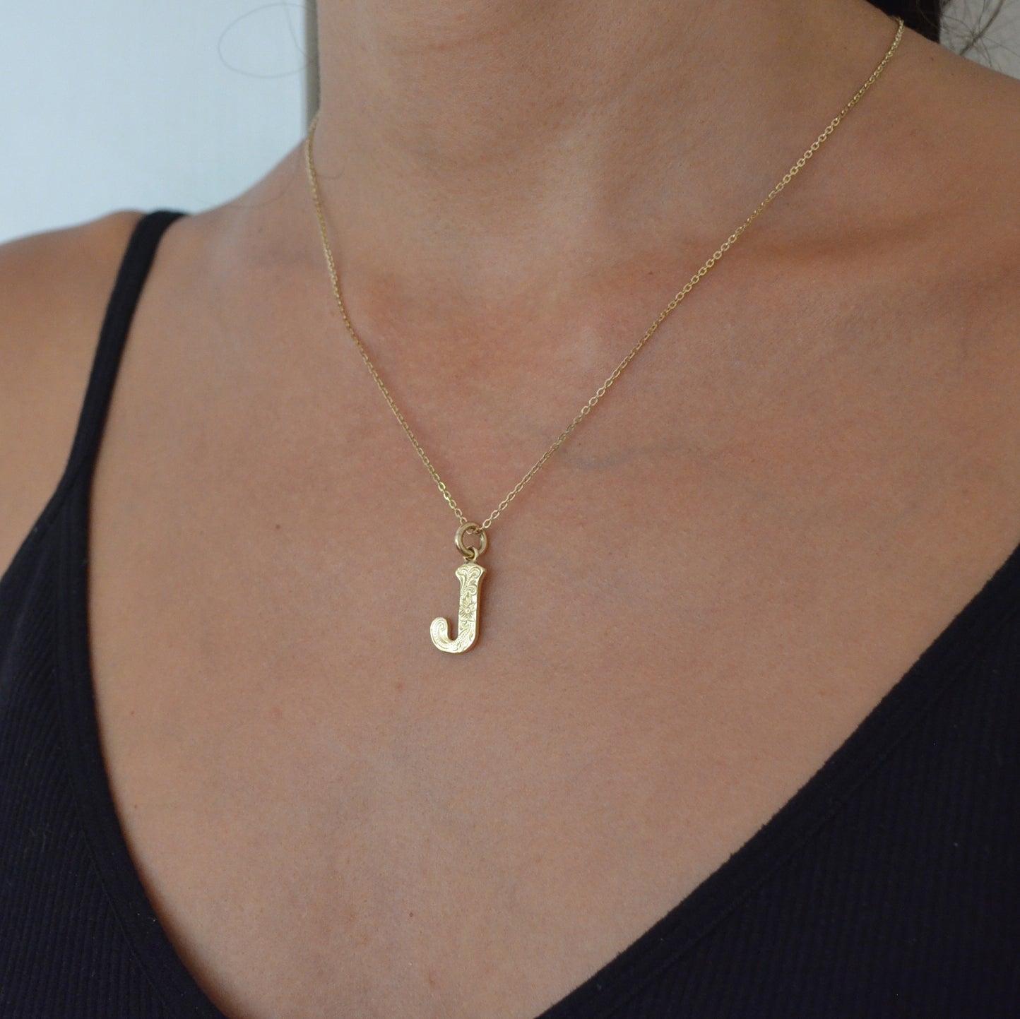 Load image into Gallery viewer, Initial Pendant J Medium *SALE*
