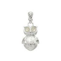 Owl Pendant Silver with Moon stone *SALE*