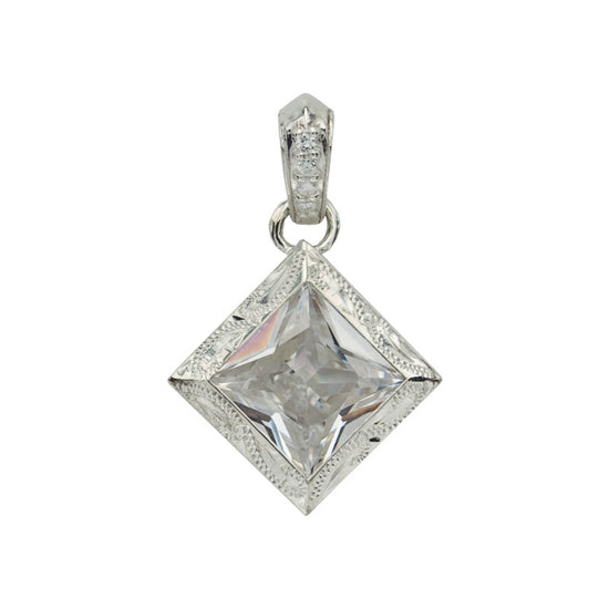 Load image into Gallery viewer, Cubic zirconia Pendant White Gold*SALE*
