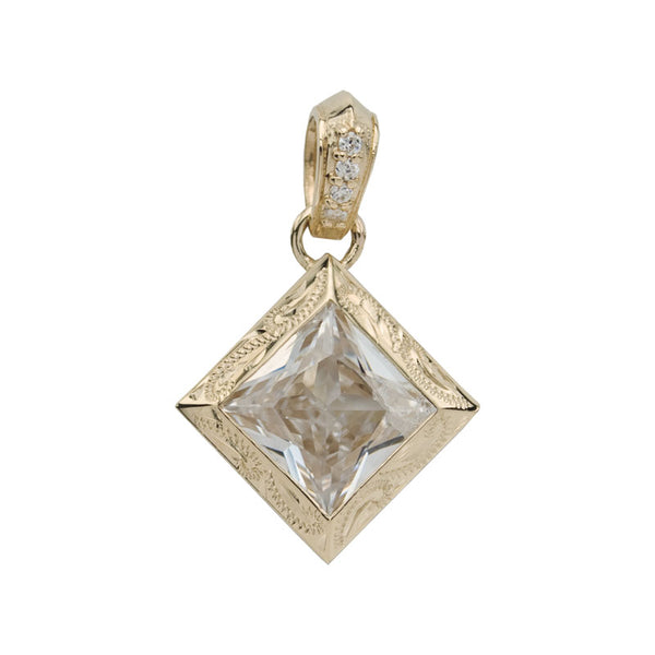【Online Limited Item】 Cubic zirconia Pendant Yellow Gold*SALE*