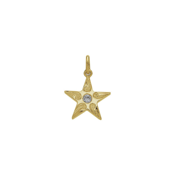 Star Diamond Pendant 14K Gold (YG, RG. WG)