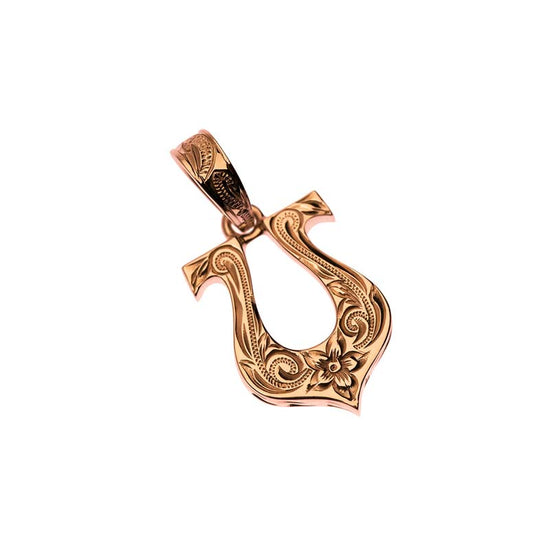 Load image into Gallery viewer, Horseshoe Pendant Rose Gold Flat
