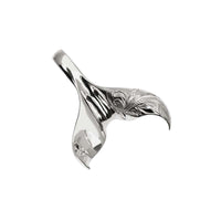 Whale Tail Pendant Silver