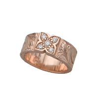 Colver Ring 8mm Rose Gold with Diamond