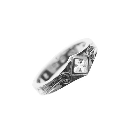 Cross Pinky Ring Silver