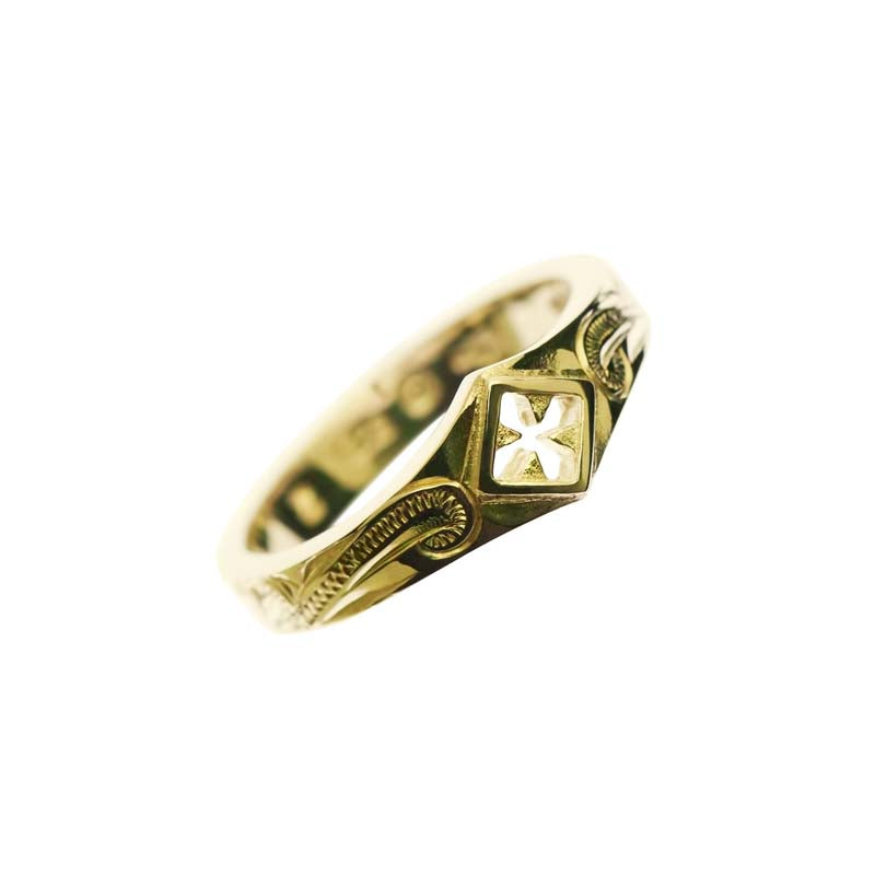 Load image into Gallery viewer, Cross Pinky Ring Yellow Gold
