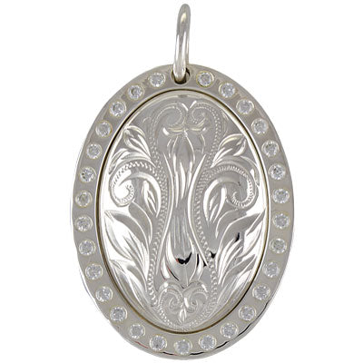 Load image into Gallery viewer, Oval Pendant(Scroll) Large  *SALE*
